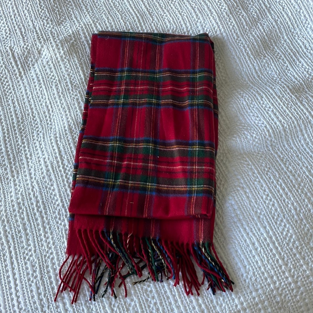 Red plaid scarf